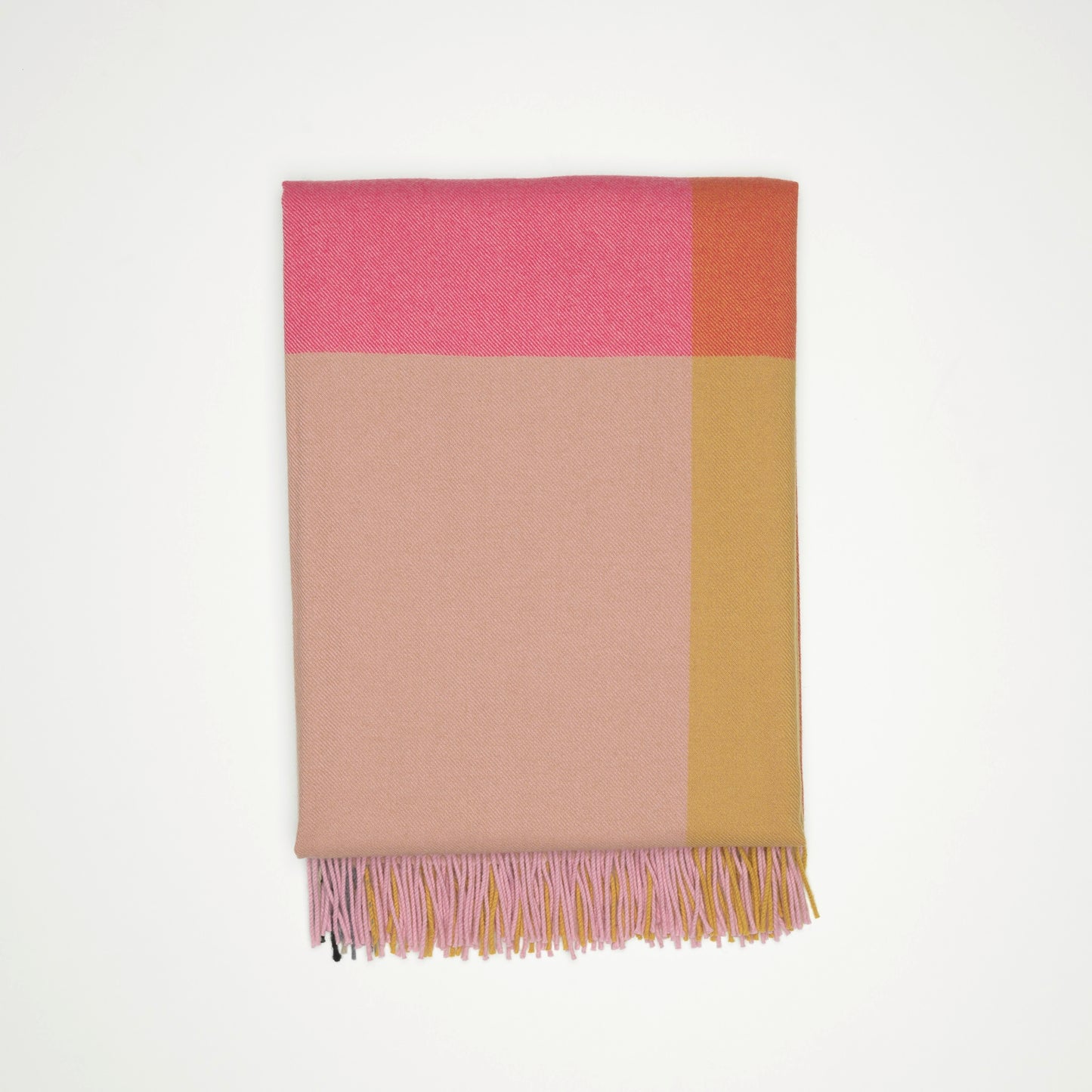 Vitra Colour Block Blanket Decke aus Wolle pink - beige