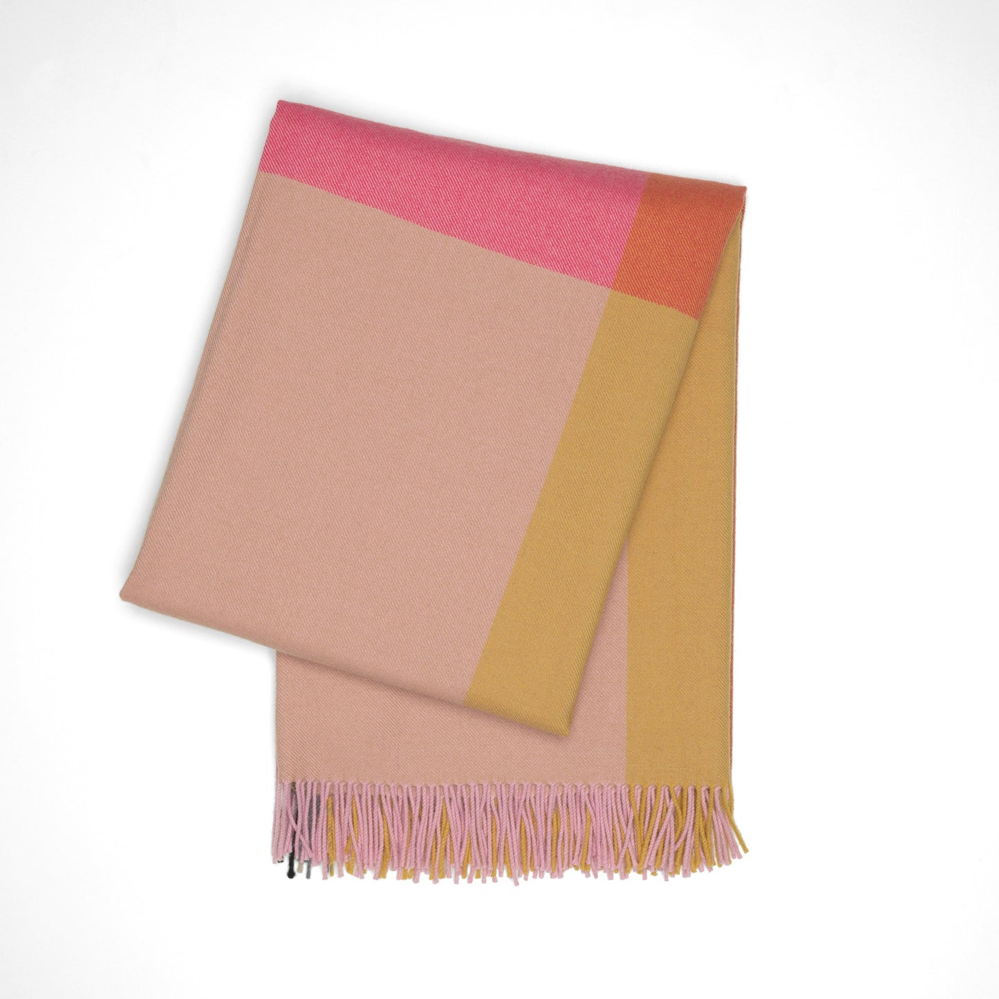 Vitra Colour Block Blanket Decke aus Wolle pink - beige