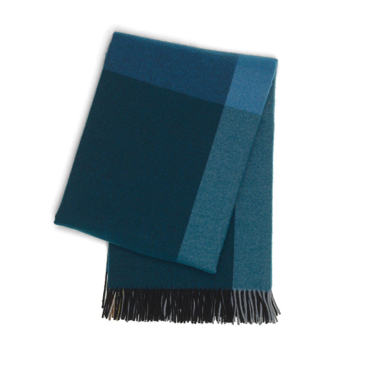 Vitra Colour Block Blanket Decke aus Wolle schwarz - blau