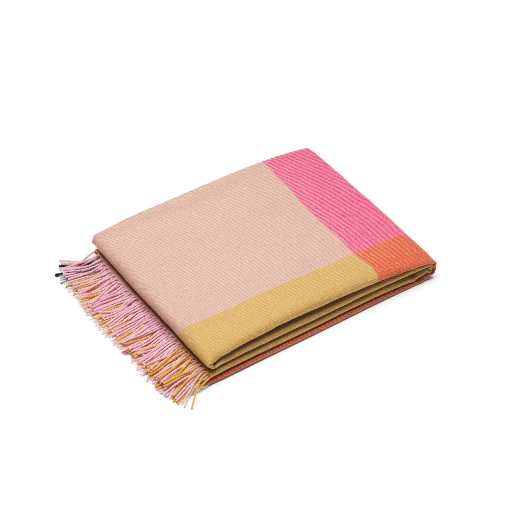 Vitra Colour Block Blanket Decke aus Wolle pink - beige