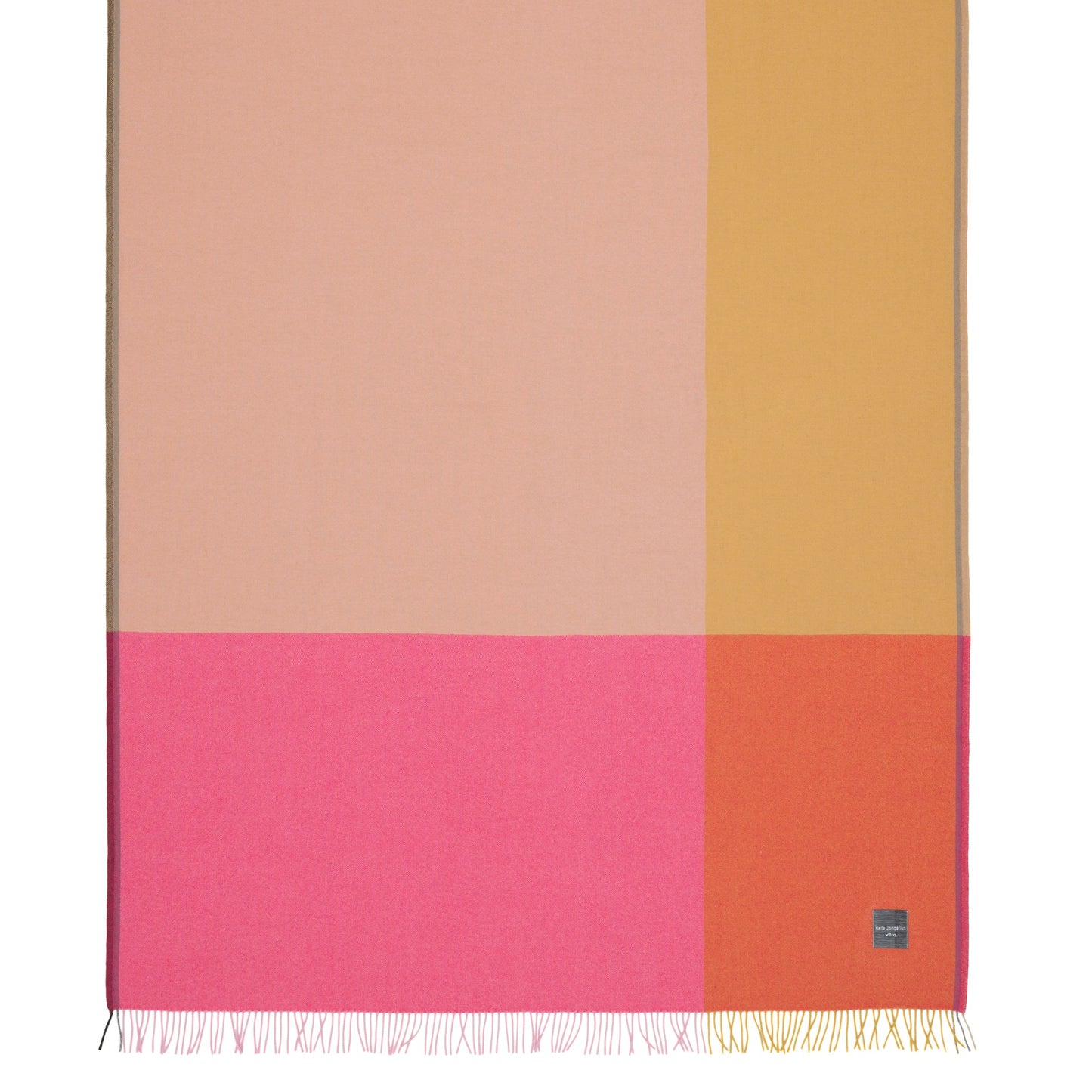 Vitra Colour Block Blanket Decke aus Wolle pink - beige