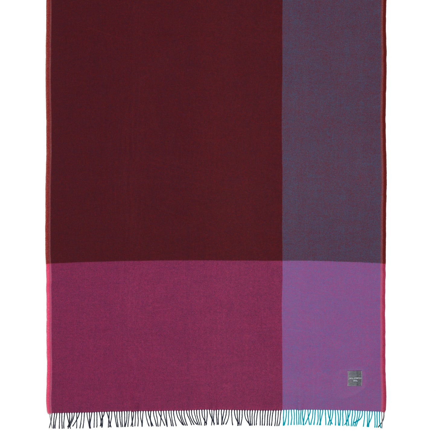 Vitra Colour Block Blanket Decke aus Wolle bordeaux - blau