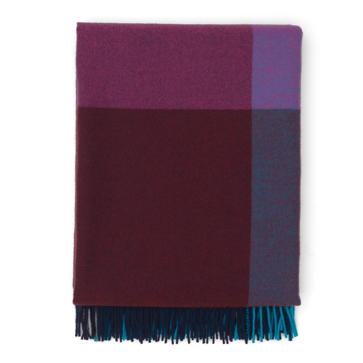 Vitra Colour Block Blanket Decke aus Wolle bordeaux - blau