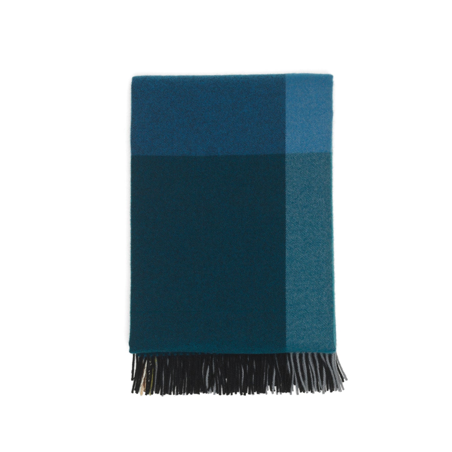 Vitra Colour Block Blanket Decke aus Wolle schwarz - blau