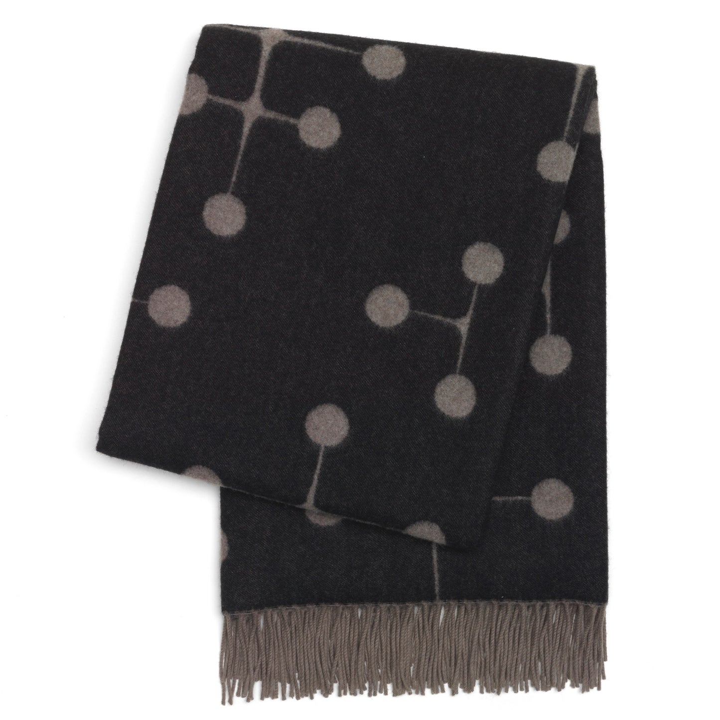 Vitra Eames Wool Blanket Dot Pattern Decke aus Wolle schwarz grau