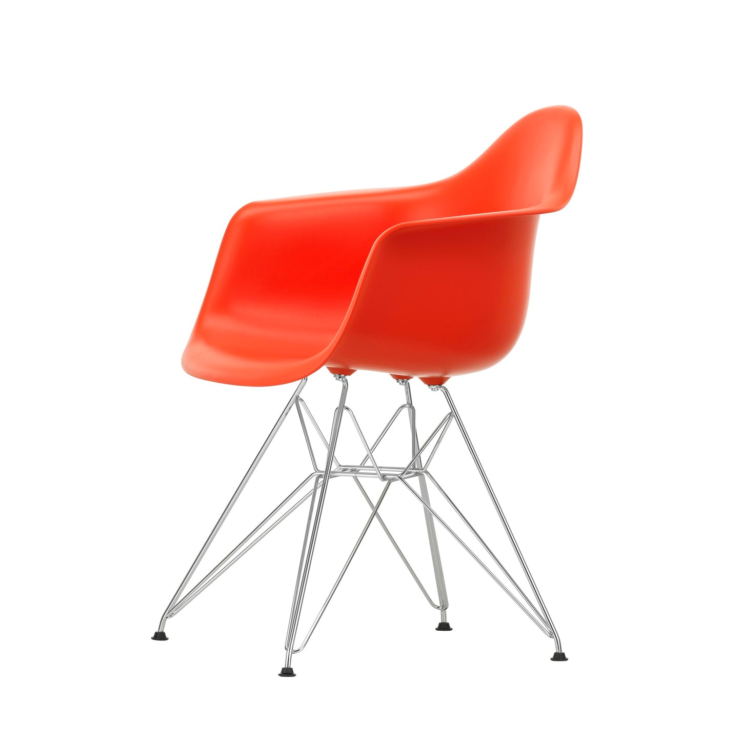 Vitra Eames Plastic Armchair DAR RE recycelter Kunststoff Stuhl-Gestell verchromt