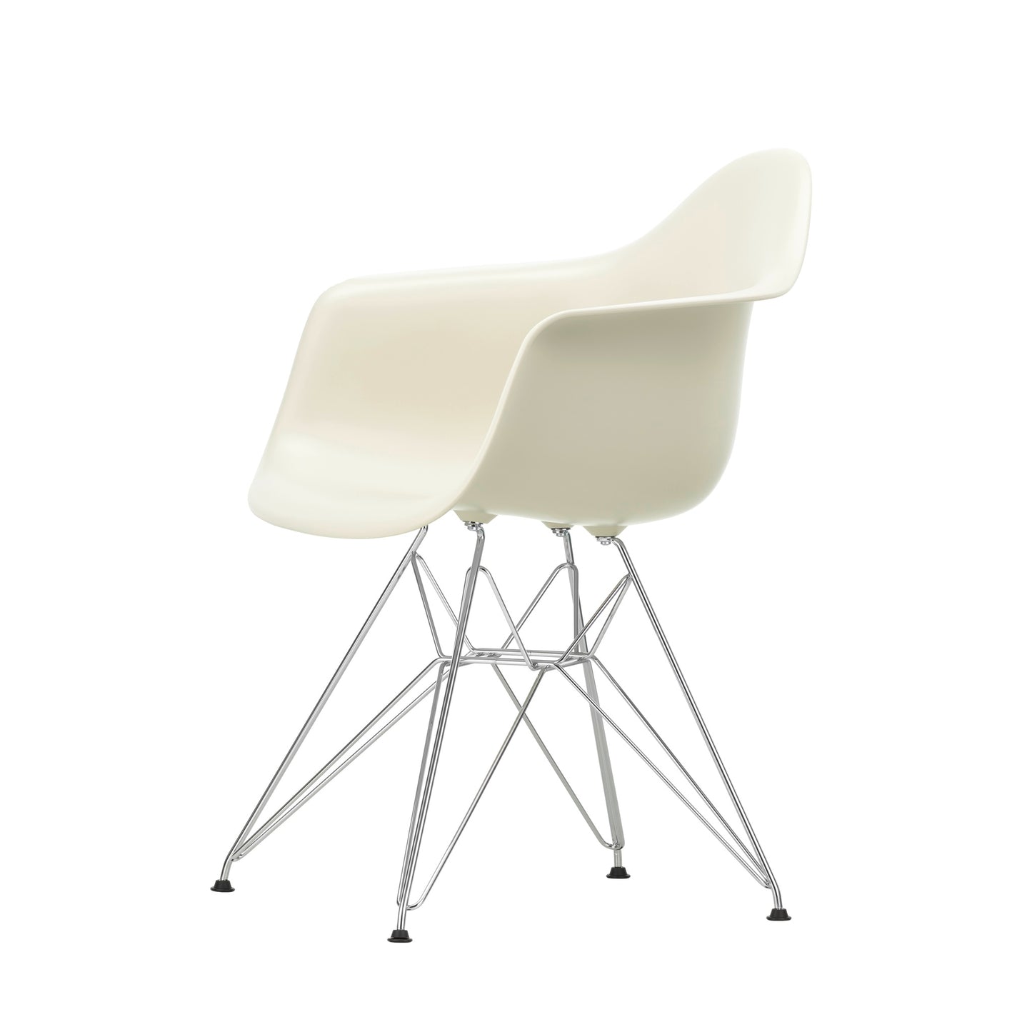 Vitra Eames Plastic Armchair DAR RE recycelter Kunststoff Stuhl-Gestell verchromt