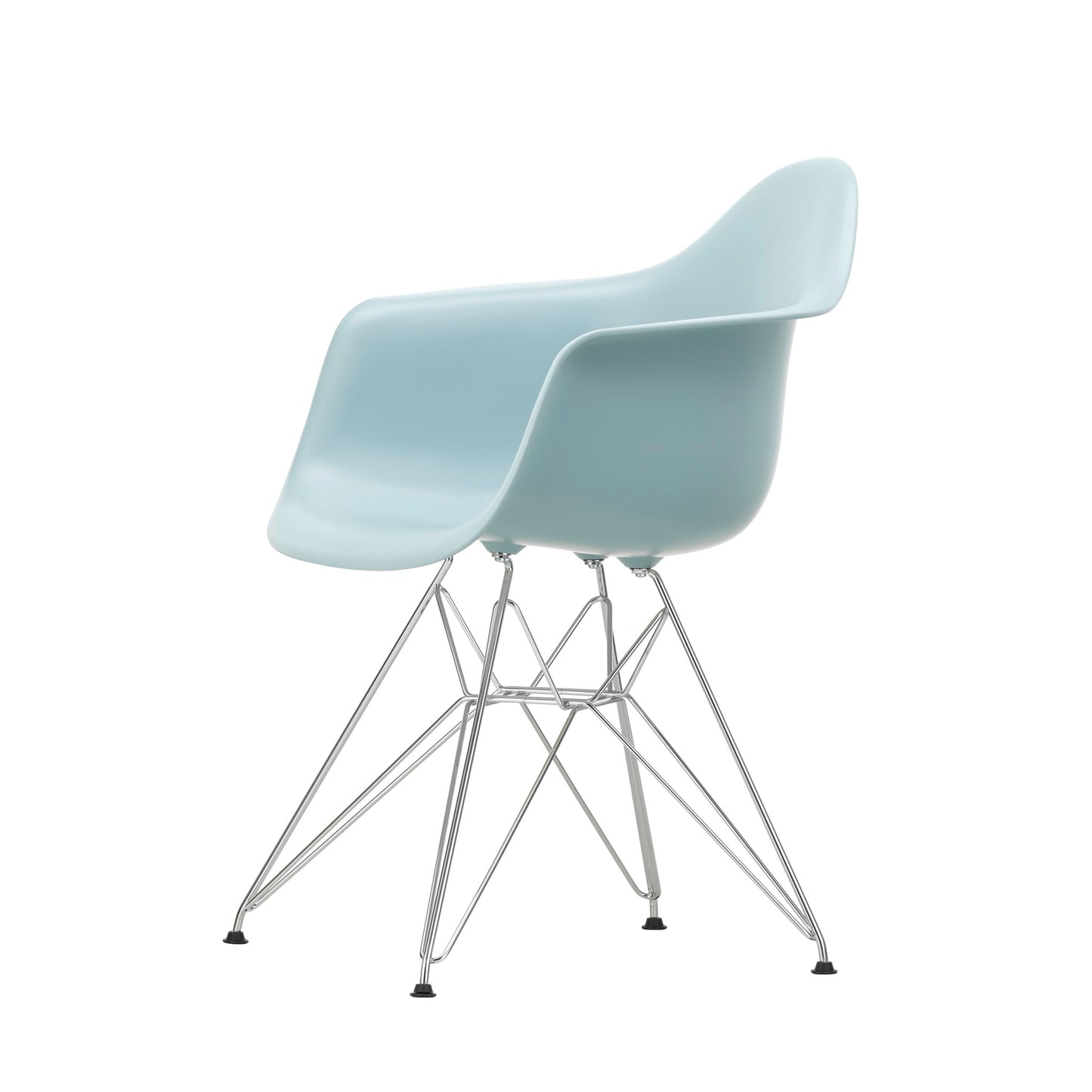 Vitra Eames Plastic Armchair DAR RE recycelter Kunststoff Stuhl-Gestell verchromt