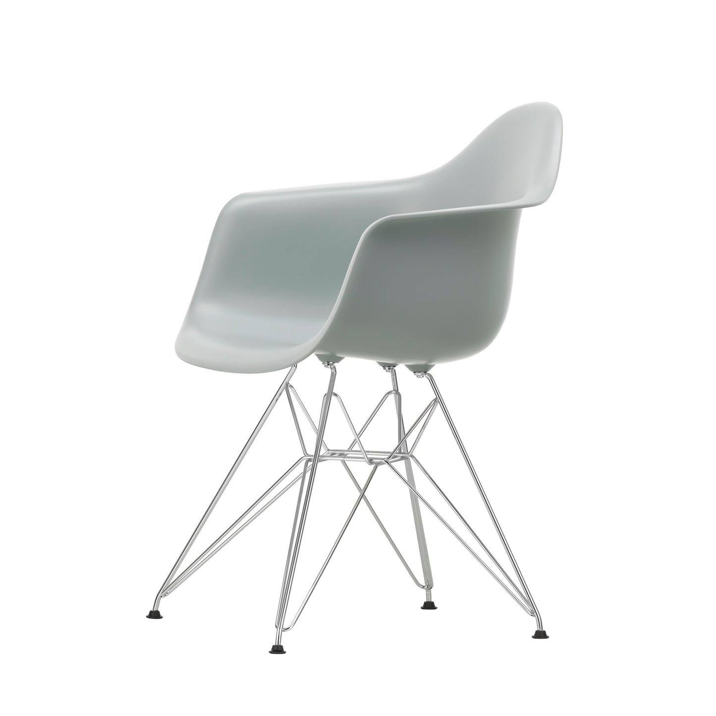 Vitra Eames Plastic Armchair DAR RE recycelter Kunststoff Stuhl-Gestell verchromt