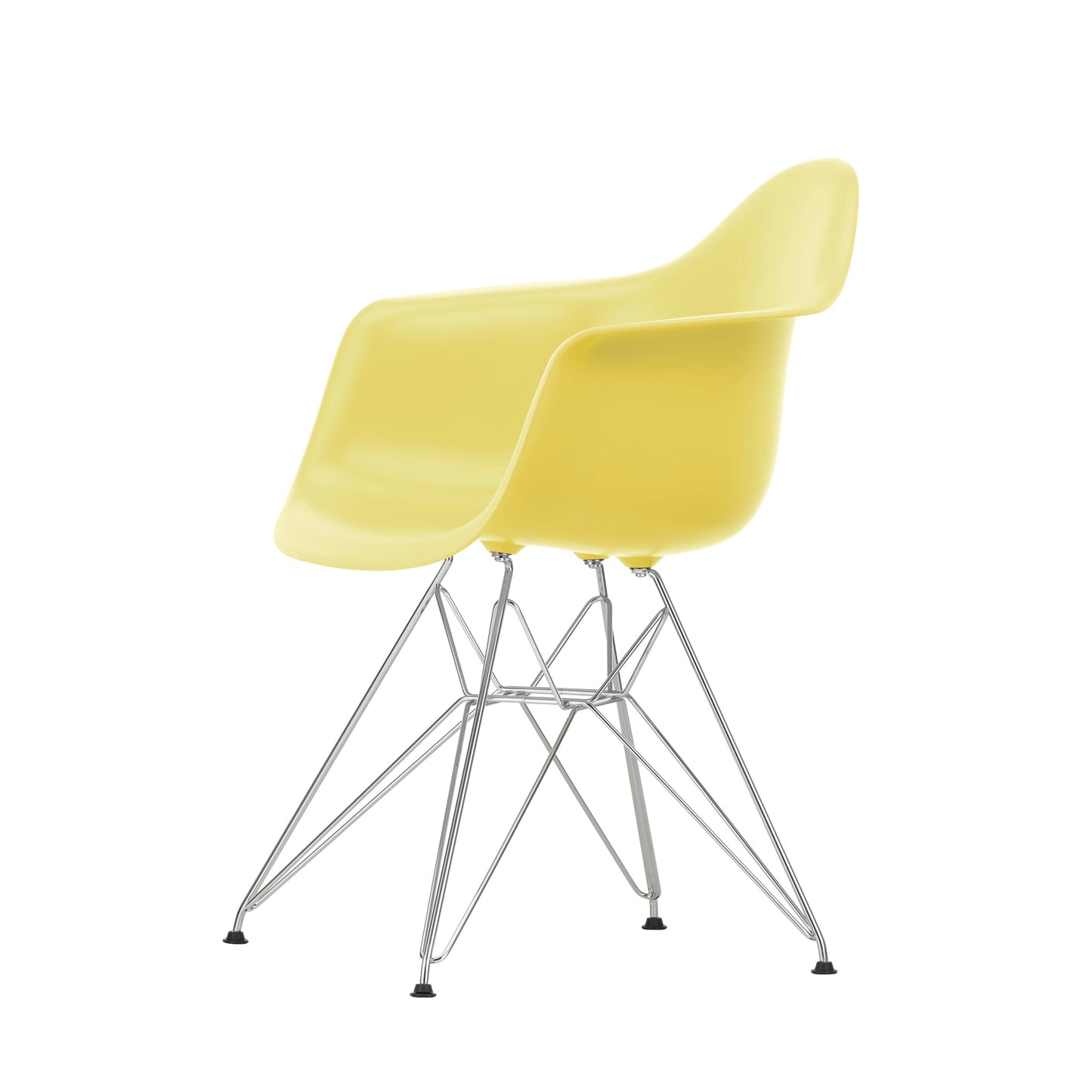 Vitra Eames Plastic Armchair DAR RE recycelter Kunststoff Stuhl-Gestell verchromt