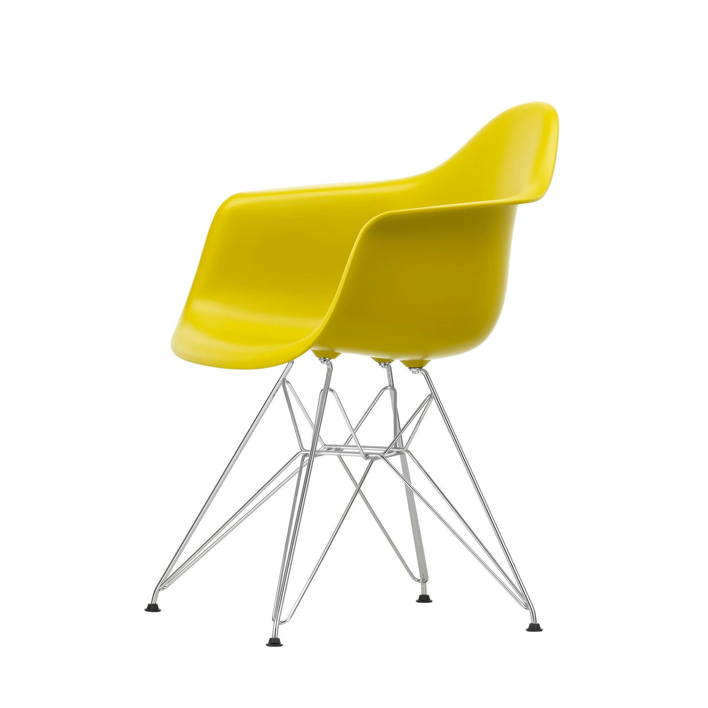 Vitra Eames Plastic Armchair DAR RE recycelter Kunststoff Stuhl-Gestell verchromt