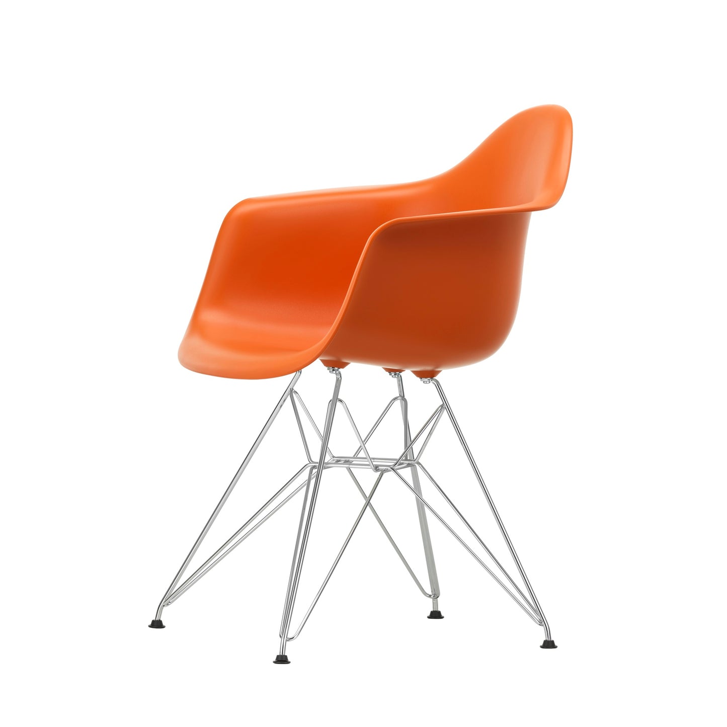 Vitra Eames Plastic Armchair DAR RE recycelter Kunststoff Stuhl-Gestell verchromt