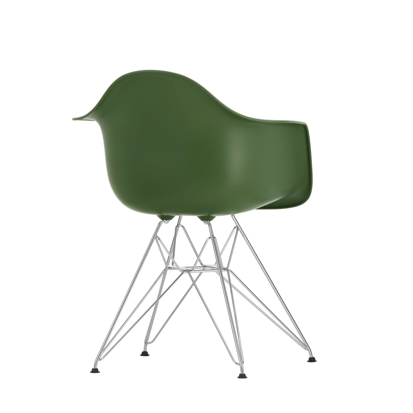 Vitra Eames Plastic Armchair DAR RE recycelter Kunststoff Stuhl-Gestell verchromt