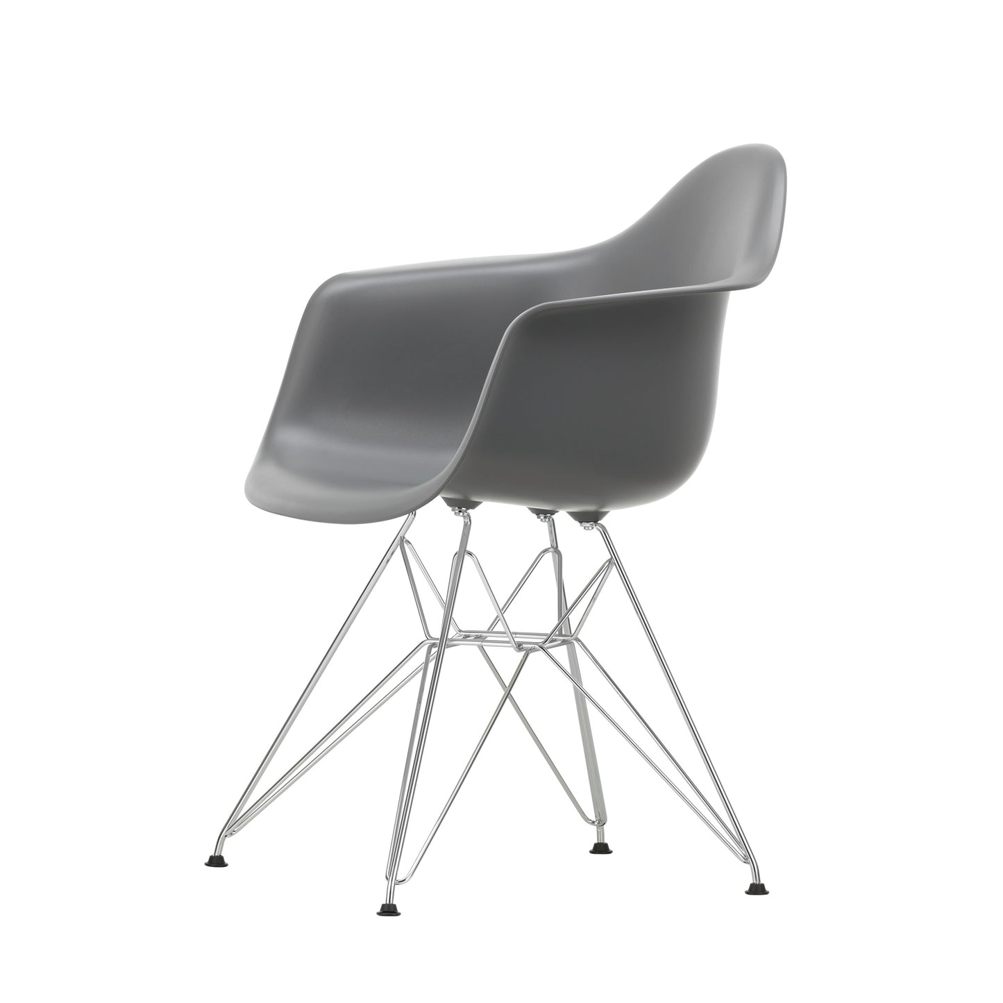 Vitra Eames Plastic Armchair DAR RE recycelter Kunststoff Stuhl-Gestell verchromt