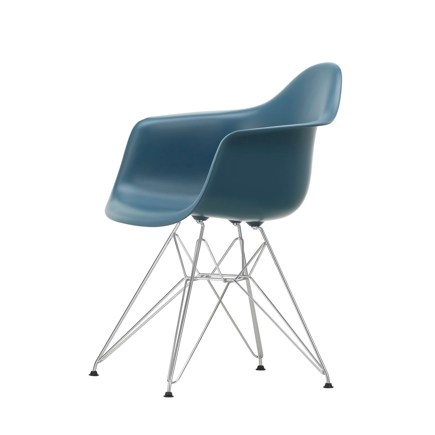 Vitra Eames Plastic Armchair DAR RE recycelter Kunststoff Stuhl-Gestell verchromt