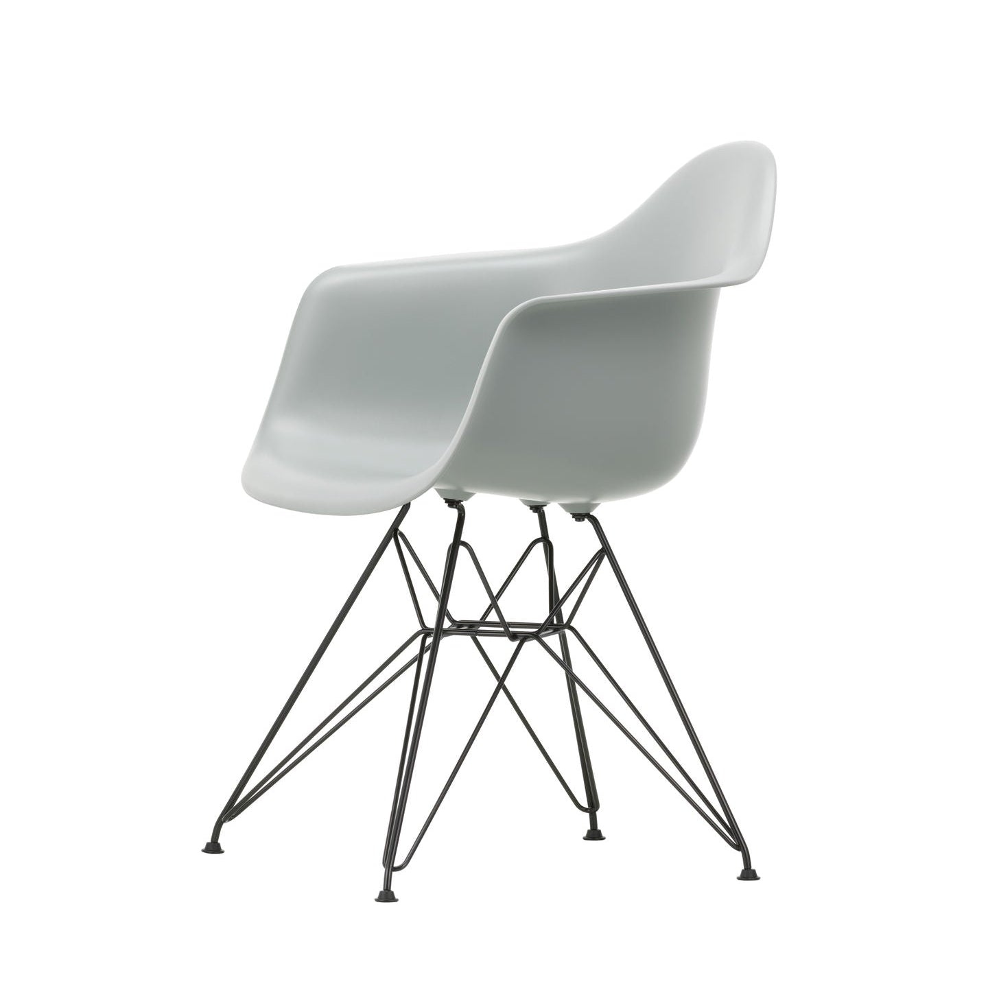 Vitra Eames Plastic Armchair DAR RE recycelter Kunststoff Stuhl-Gestell basic dark schwarz