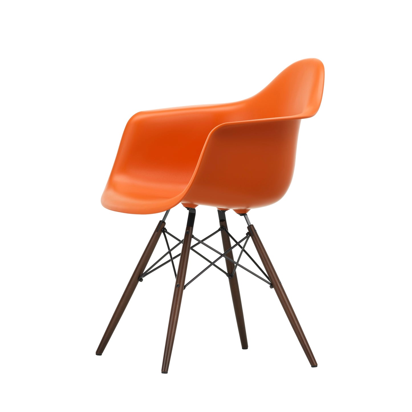 Vitra Eames Plastic Armchair DAW RE Ahorn dunkel Kunststoff  - Farbe wählbar