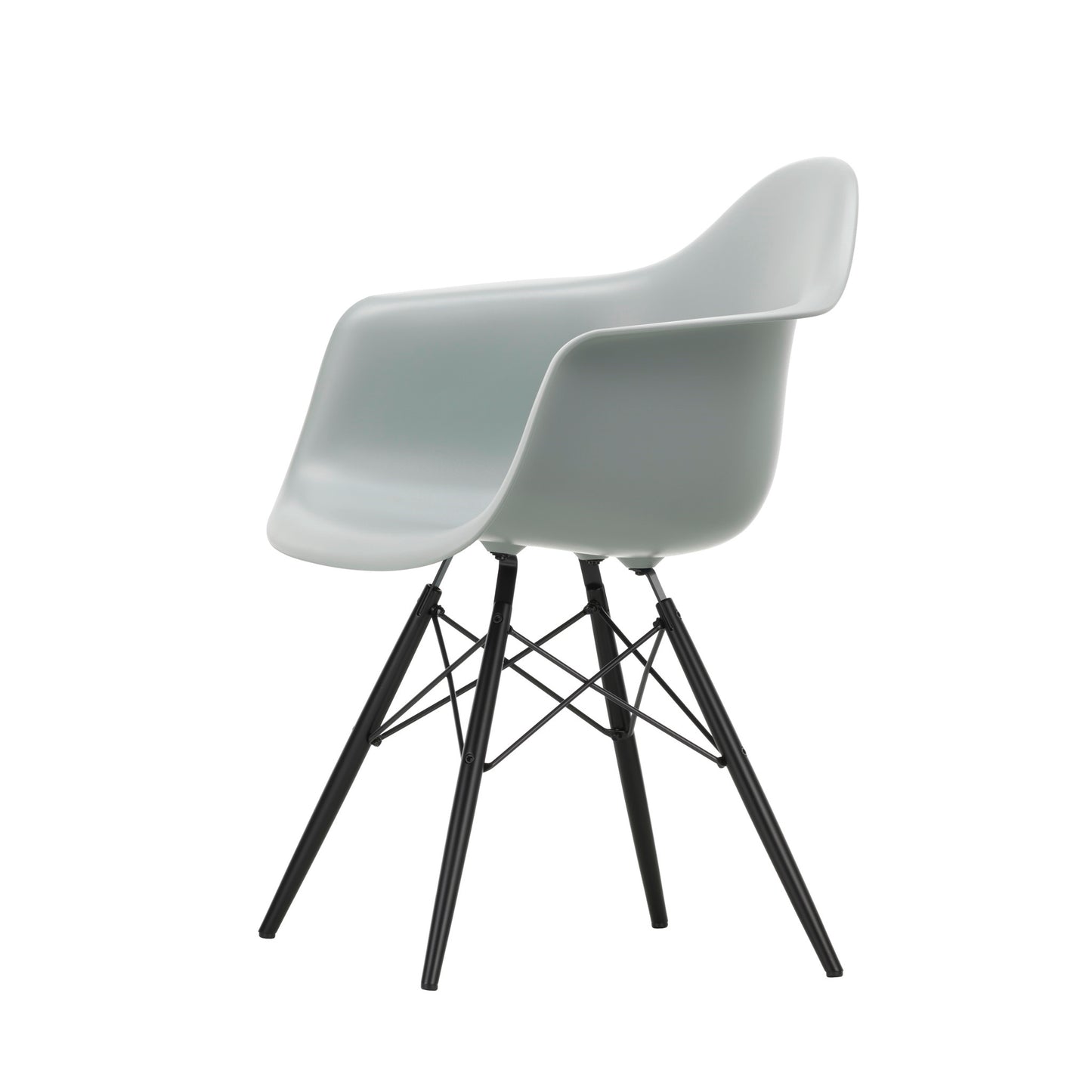 Vitra Eames Plastic Armchair DAW RE Ahorn schwarz Kunststoff  - Farbe wählbar