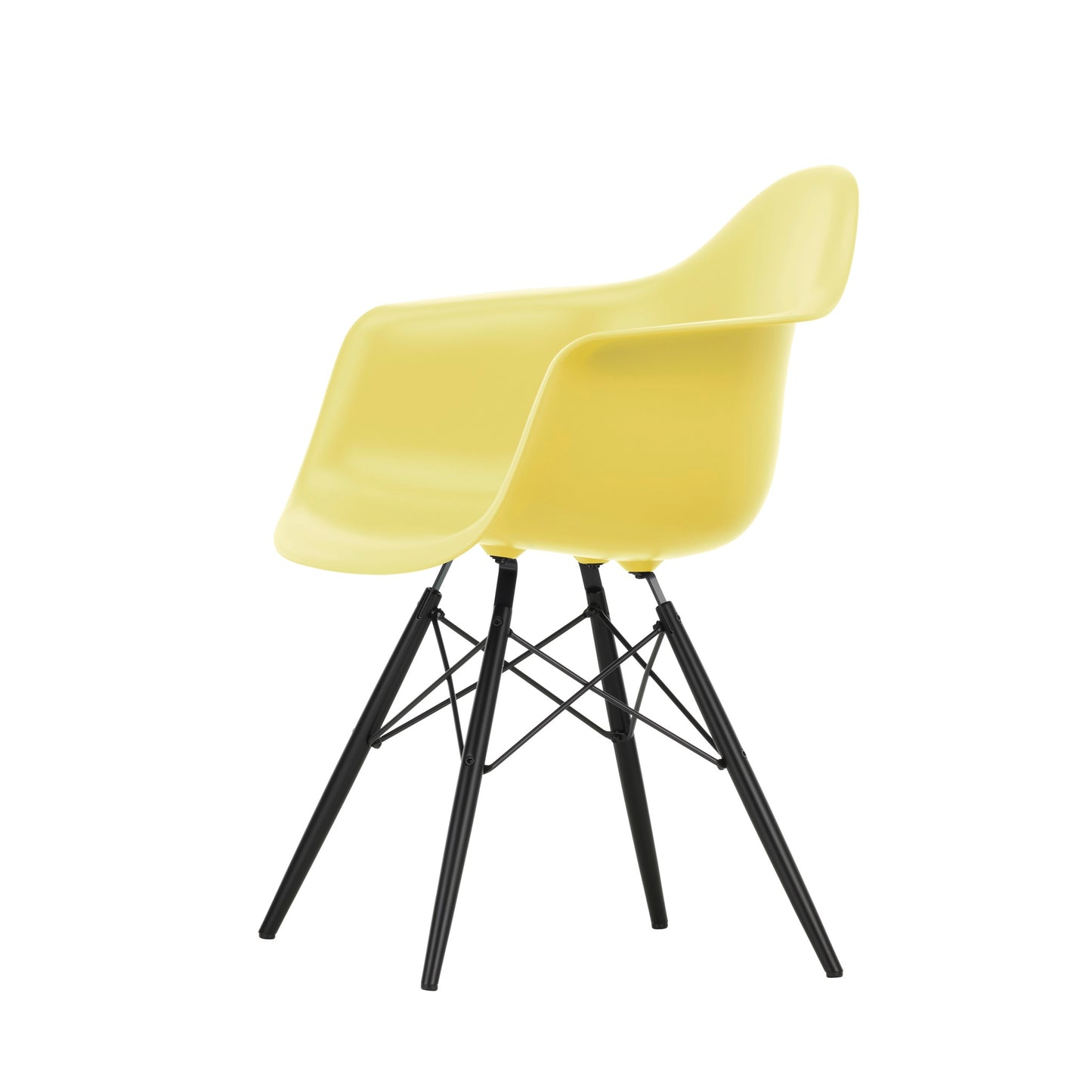 Vitra Eames Plastic Armchair DAW RE Ahorn schwarz Kunststoff  - Farbe wählbar