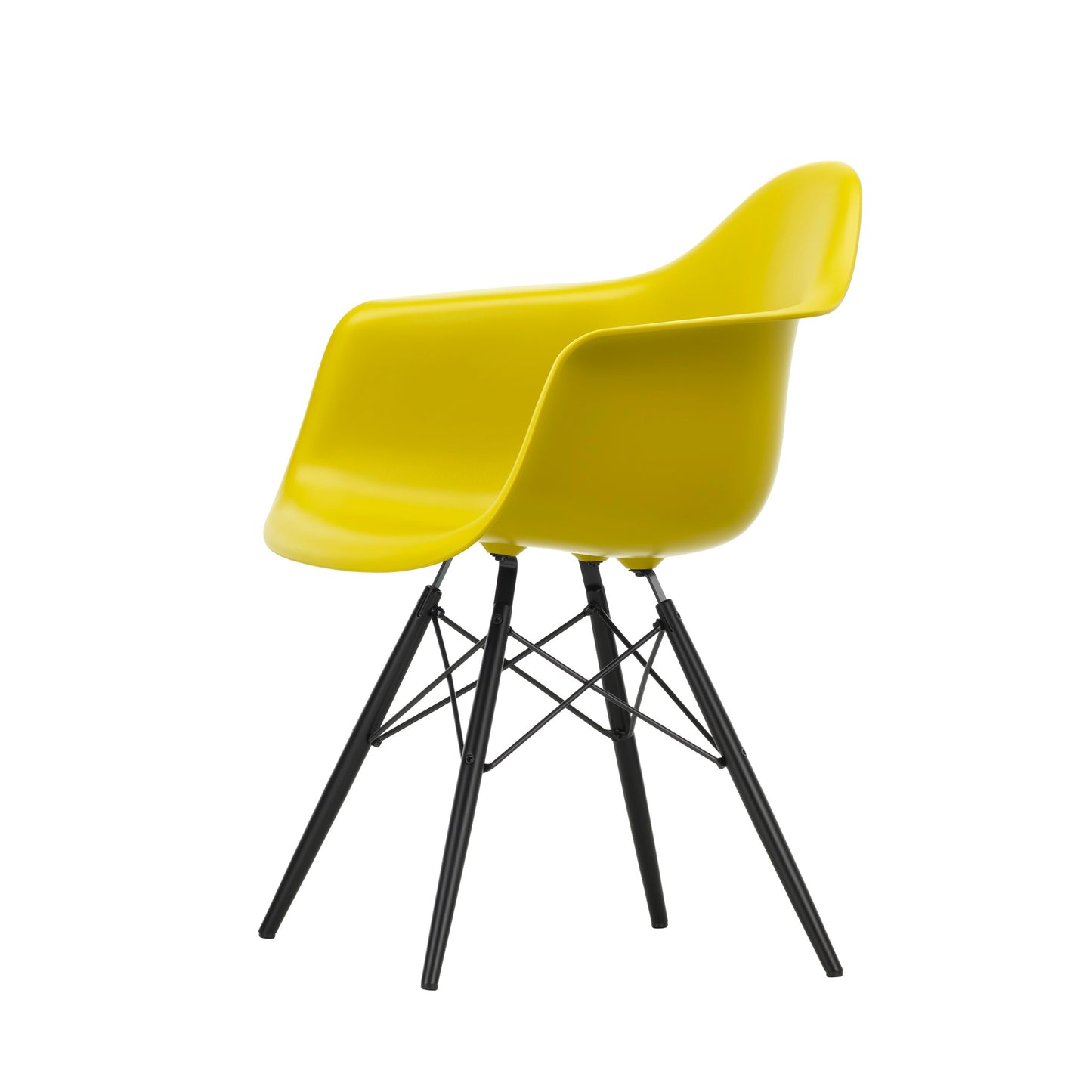 Vitra Eames Plastic Armchair DAW RE Ahorn schwarz Kunststoff  - Farbe wählbar