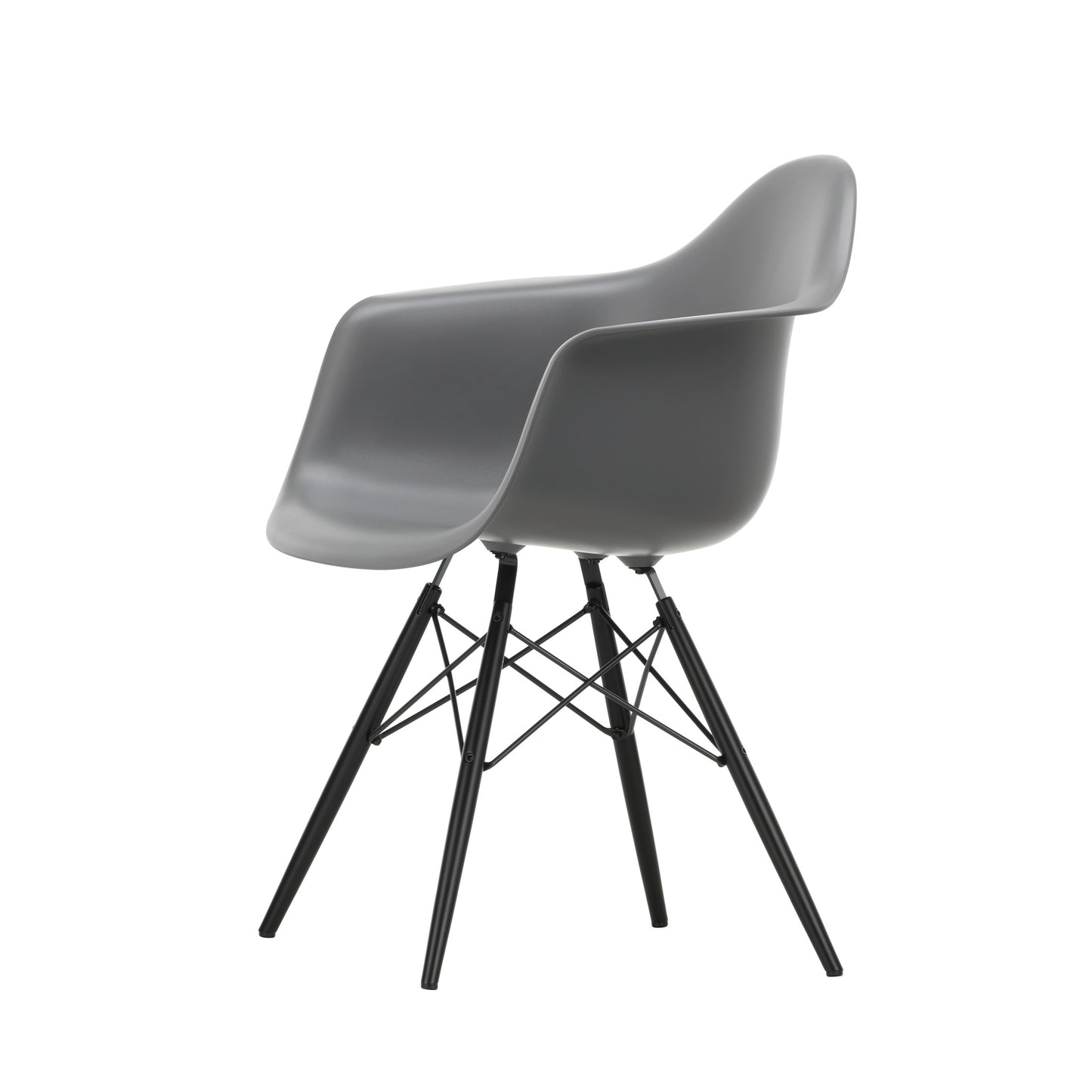 Vitra Eames Plastic Armchair DAW RE Ahorn schwarz Kunststoff  - Farbe wählbar