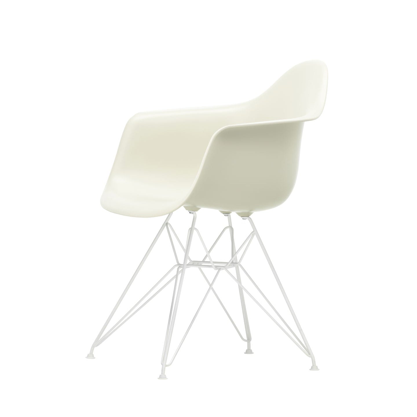 Vitra Eames Plastic Armchair DAR RE recycelter Kunststoff Stuhl-Gestell weiß