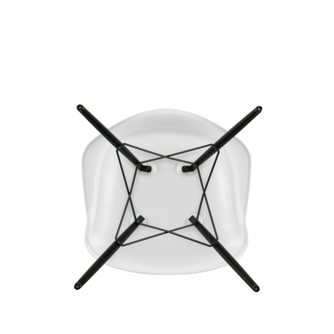 Vitra Eames Plastic Armchair DAW RE Ahorn schwarz Kunststoff  - Farbe wählbar