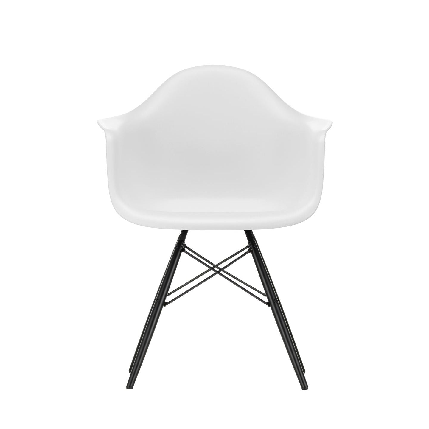 Vitra Eames Plastic Armchair DAW RE Ahorn schwarz Kunststoff  - Farbe wählbar