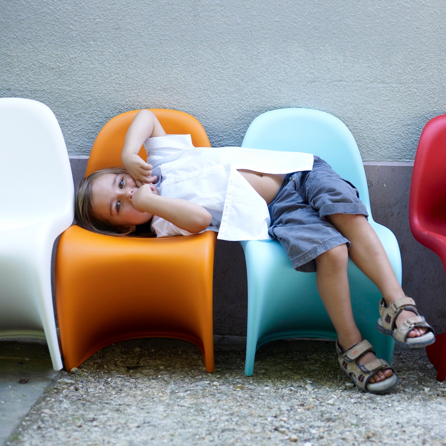 Vitra Panton Chair Junior Kunststoff-Stuhl gefärbtes Polypropylen