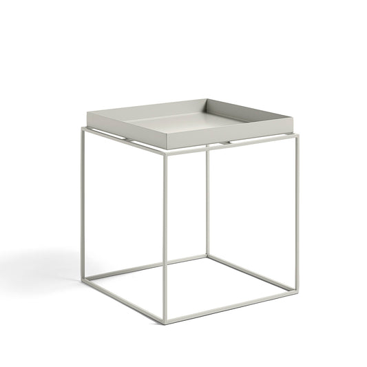 HAY Tray Table Beistelltisch medium Tablett abnehmbar Metall warmgrey grau