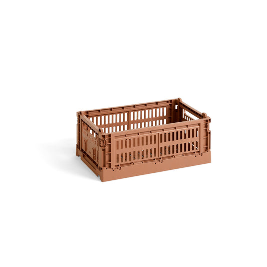 HAY Color Crate Korb Box S small Kunststoff recycelt terracotta braun