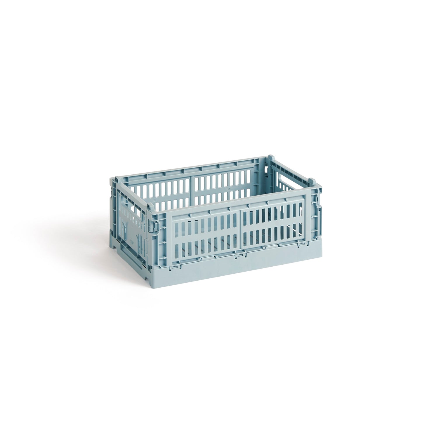 HAY Color Crate Korb Box S small Kunststoff recycelt dusty blue blau