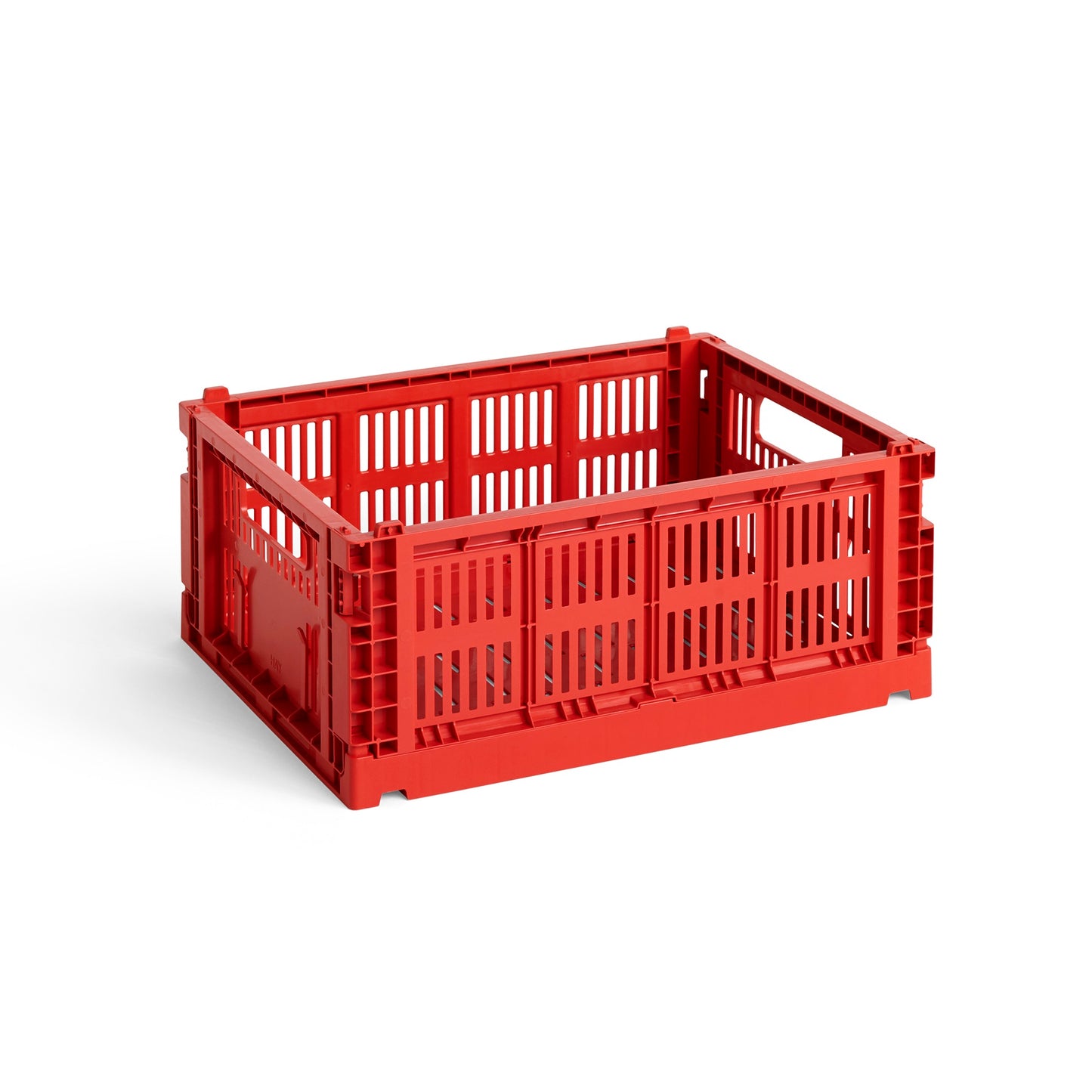 HAY Color Crate Korb Box M medium Kunststoff recycelt red rot