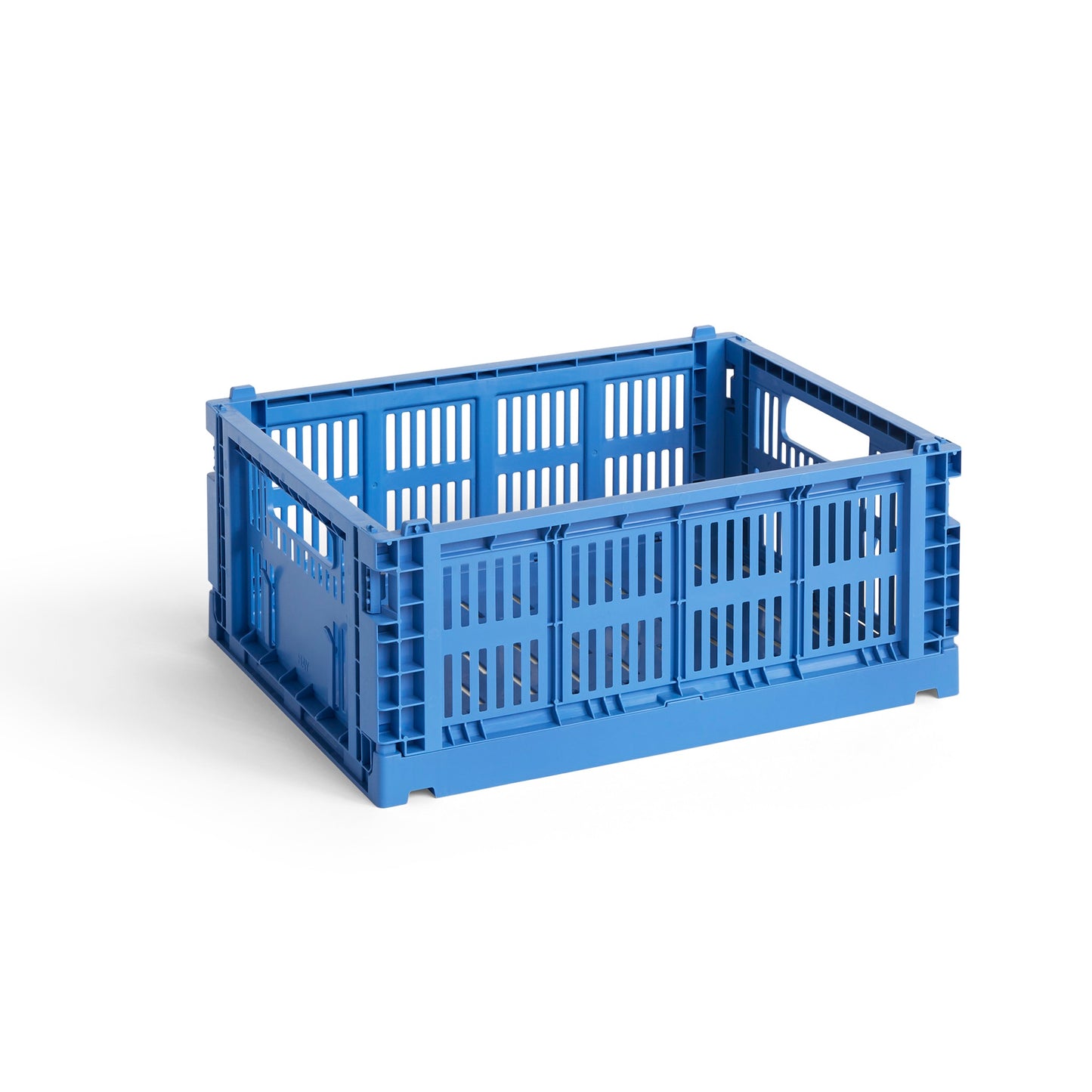 HAY Color Crate Korb Box M medium Kunststoff recycelt electric blue blau