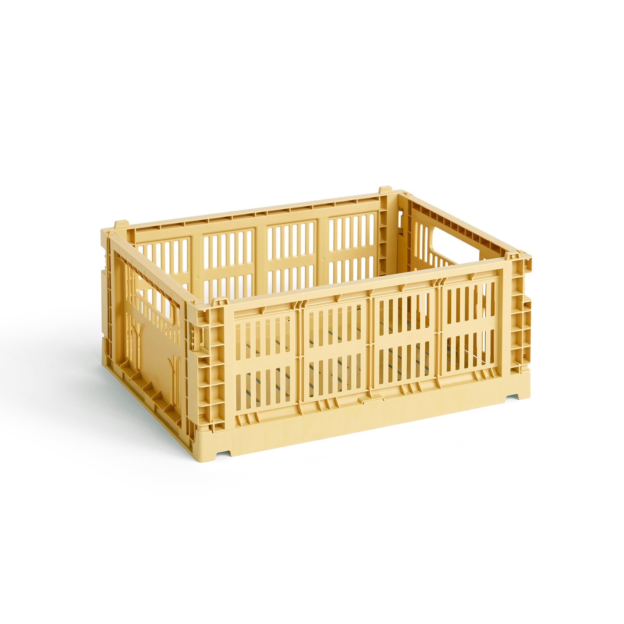 HAY Color Crate Korb Box M medium Kunststoff recycelt golden yellow gold gelb