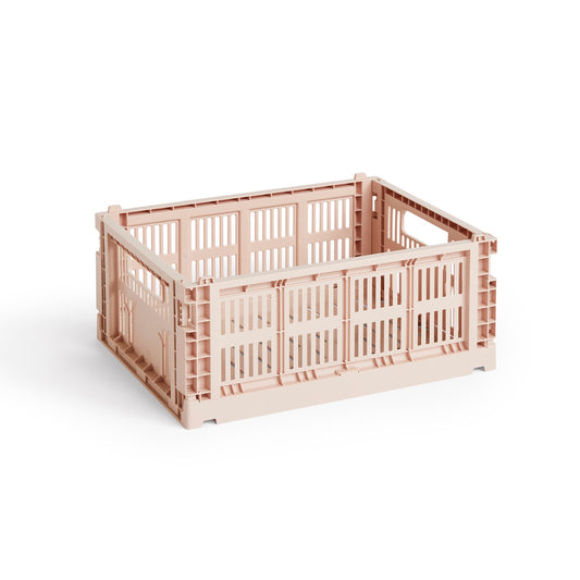 HAY Color Crate Korb Box M medium Kunststoff recycelt powder rosa