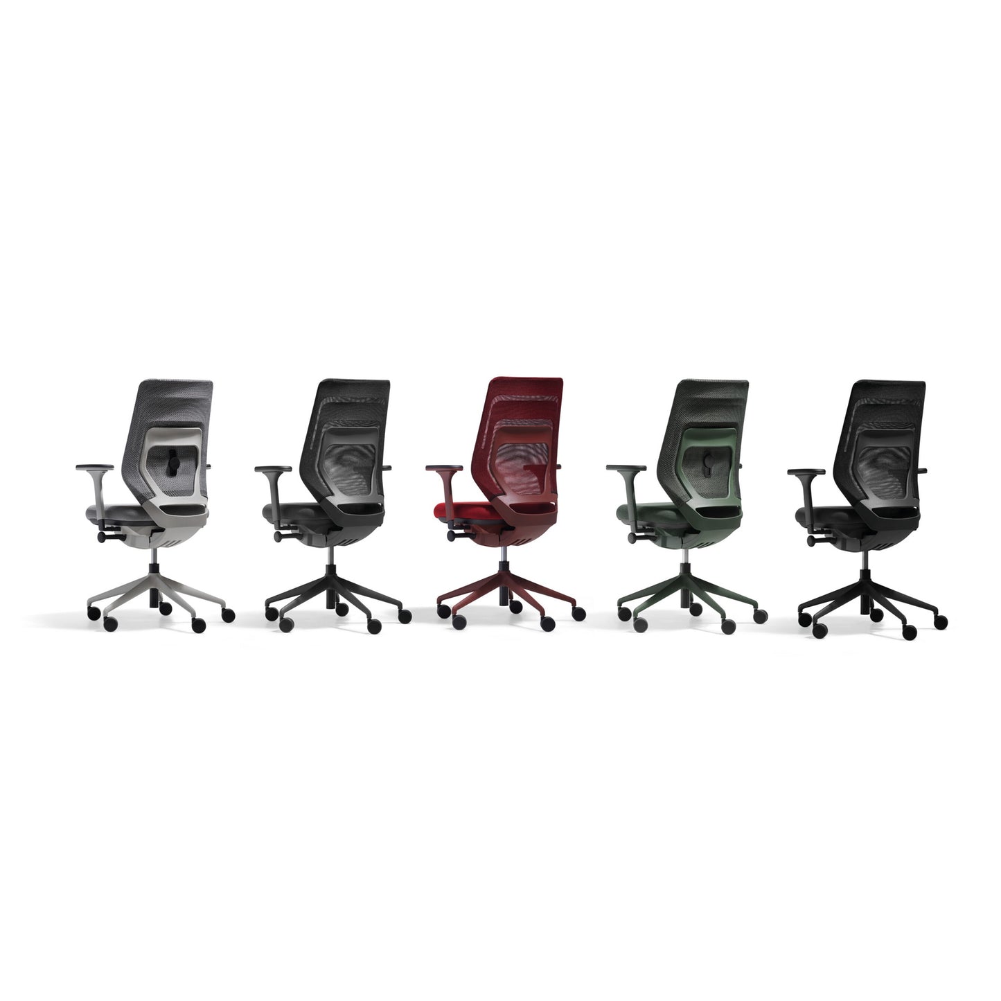 fm asiento Bürostuhl 3D Rücken Netzstrick transparent dunkelgrün - Fastline