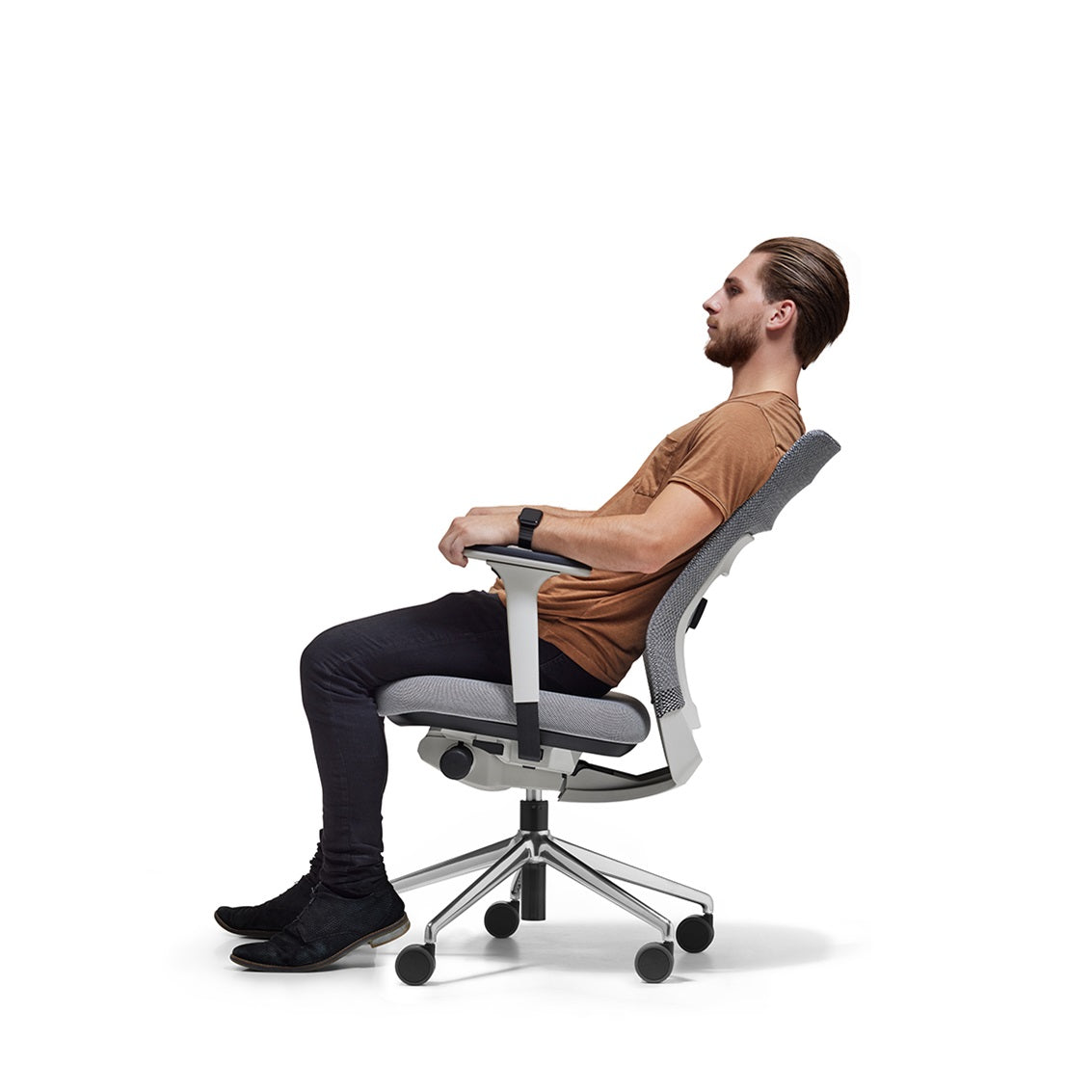 fm asiento Bürostuhl 3D Rücken Netzstrick transparent dunkelgrün - Fastline