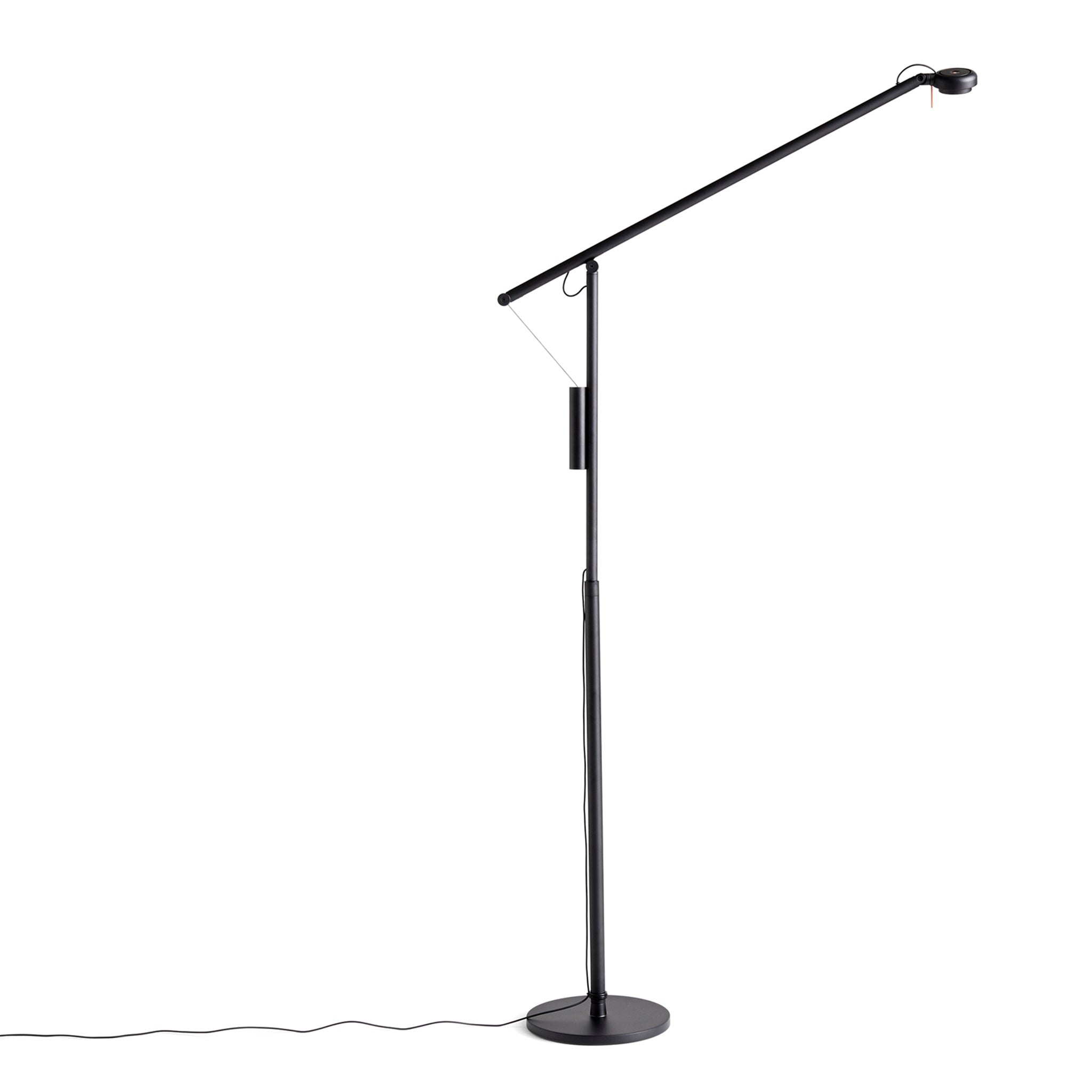 HAY Fifty-Fifty Floor Lamp Stehlampe LED Aluminium schwarz