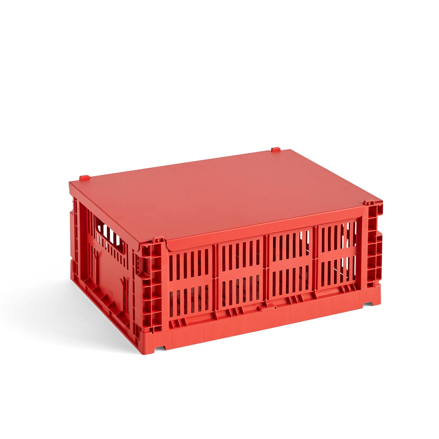 HAY Color Crate Korb Box M medium Kunststoff recycelt red rot