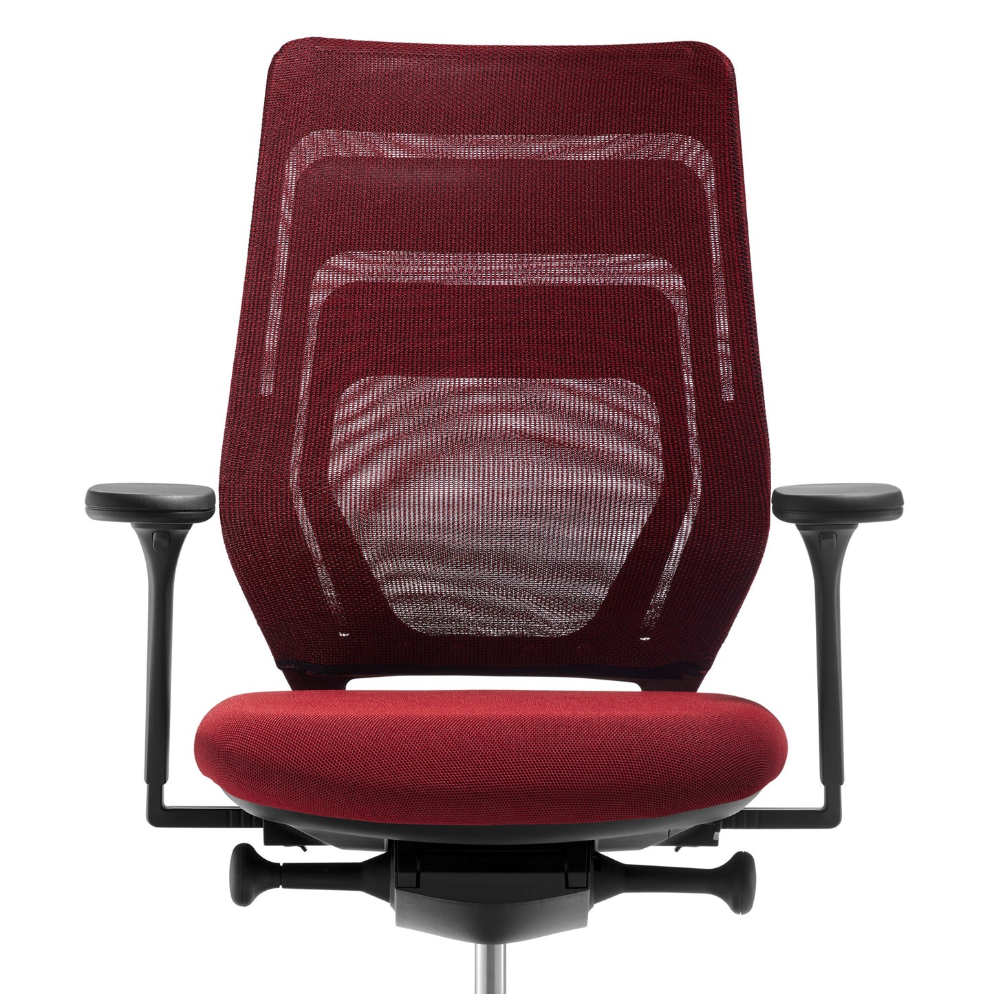 fm asiento Bürostuhl 3D Rücken Netzstrick transparent dunkelrot - Fastline