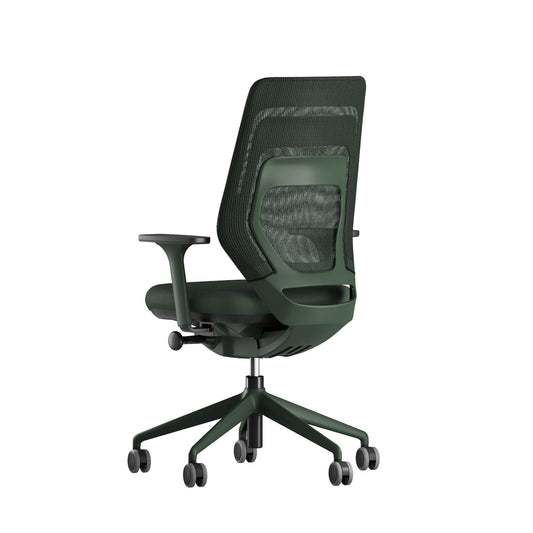 fm asiento Bürostuhl 3D Rücken Netzstrick transparent dunkelgrün - Fastline